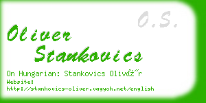 oliver stankovics business card